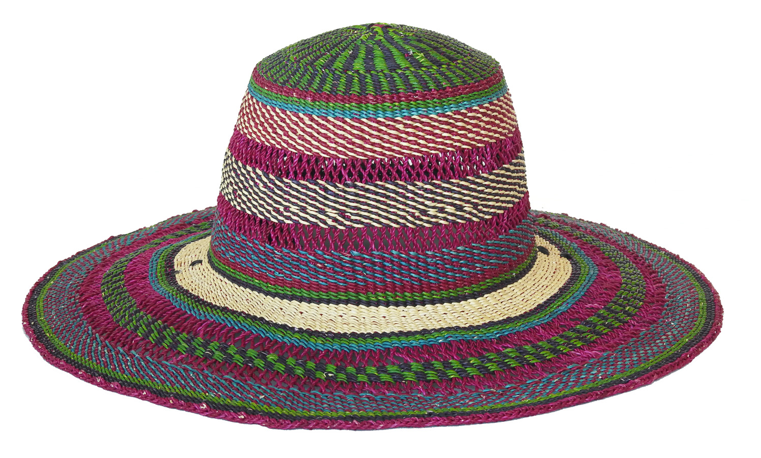 Bolga Elephant Grass Hat - handmade in Ghana as a hard wearing sun hat