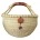 Bolga Market Basket 19 (Tie-Dye Tan/Brown Handle)