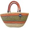 The Bolga Oval Shopper Basket has a double handle which makes it open and accessible. Great family basket for markets or beach/swimming.