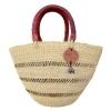 The artisan woven Bolga tote basket is a unique, classy handbag for your daily requirements. It has a double handle for easy access.