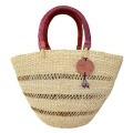 The artisan woven Bolga tote basket is a unique, classy handbag for your daily requirements. It has a double handle for easy access.