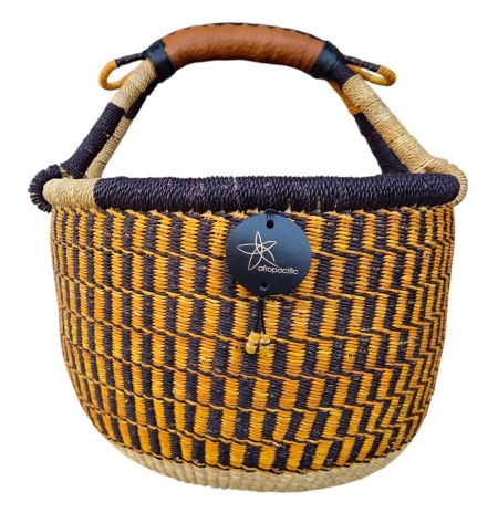 Bolga Market Basket – this large, high-quality basket has a fixed single handle for carrying comfort and an accessible open top. Great for markets & beach
