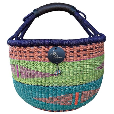 Bolga Market Basket – this large, high-quality basket has a fixed single handle for carrying comfort and an accessible open top. Great for markets & beach.