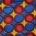 African Wax Print 10 (Royal Blue/Crimson/Yellow/Black)