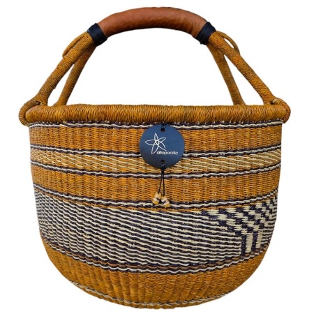 Bolga Market Basket – this large, high-quality basket has a fixed single handle for carrying comfort and an accessible open top. Great for markets & beach.
