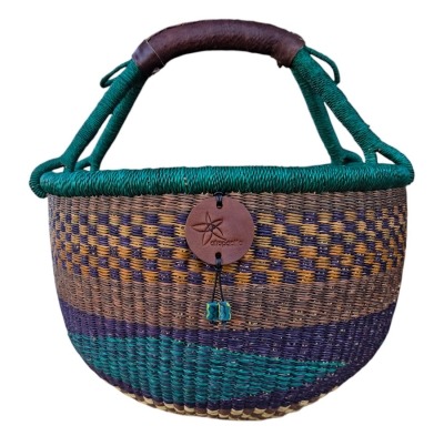 Bolga Market Basket – this large, high-quality basket has a fixed single handle for carrying comfort and an accessible open top. Great for markets & beach.