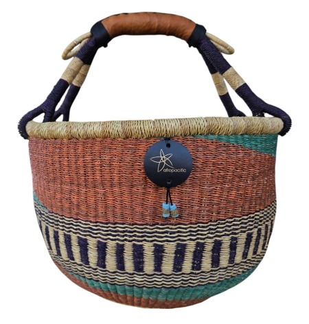 Bolga Market Basket – this large, high-quality basket has a fixed single handle for carrying comfort and an accessible open top. Great for markets & beach.