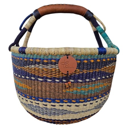 Bolga Market Basket – this large, high-quality basket has a fixed single handle for carrying comfort and an accessible open top. Great for markets & beach.