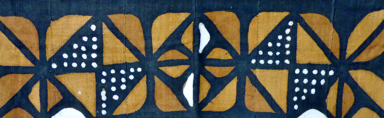 Leather and Weave Mali Mud Cloth
